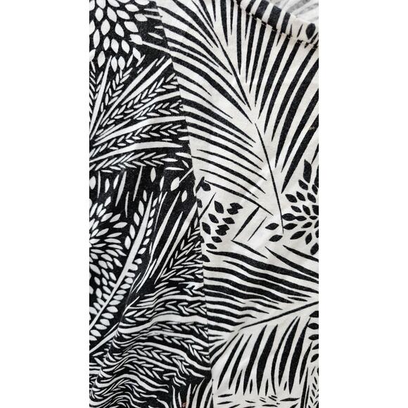Chico's Weekends White Black Fern Tee Shirt Side Waist Tie Sz 0 XS Small - Picture 2 of 3